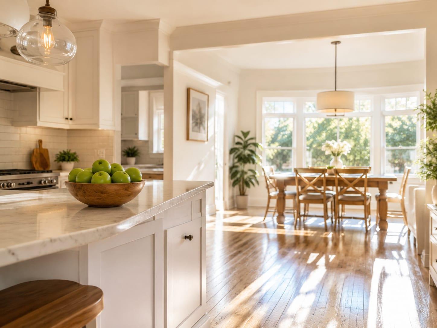 Immaculate family home interior after a residential clean